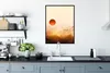 MuchoWow® Gerahmtes Poster Malerei - Sonne - Landschaft - Produktbild-Vorschau 3