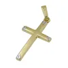 Anhänger 22x13mm Kreuz bicolor matt 9Kt GOLD Produktbild-Vorschau 2