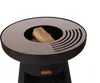 Runder Grill mit runder Stahlplatte und Rost Produktbild-Vorschau 2
