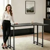 Klappschreibtisch / Beistelltisch Maclean schwarz fahrbar Produktbild-Vorschau 4