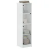 vidaXL Highboard mit Glastüren Weiß 35x37x142 cm Produktbild-Vorschau 4