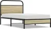 vidaXL Bettgestell ohne Matratze 90x200 cm Sonoma-Eiche Produktbild-Vorschau 1