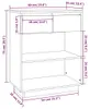 vidaXL Bočná skrinka biela 60x34x75 cm Masívne borovicové Náhľad obrázku produktu 8