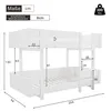 Flieks Etagenbett 90x200cm mit Rausfallschutz, Kinderbett Produktbild-Vorschau 5