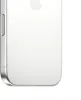 A close-up view of the back of a white iPhone with a silver frame, showing the Apple logo. Produktbild-Vorschau