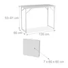 Table de jardin pliable Relaxdays, dimensions : 74 x 120 x Voir les images du produit 4