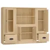 vidaXL Highboards 3 Stk. Sonoma-Eiche Holzwerkstoff Produktbild-Vorschau 6