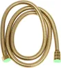 A coiled gold shower hose with green ends against a white background. Náhled obrázku produktu