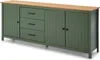 Credenza Miranda in legno massiccio colore verde e pino Anteprima dell’immagine prodotto 3