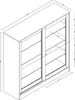 VDD - Vitrine - Vitrine avec vitre - Buffet - Armoire de Voir les images du produit 6