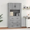 vidaXL Credenza Grigio Sonoma materiale a base di legno Anteprima dell’immagine prodotto 1