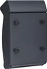 A dark gray plastic mailbox shown from the back. Voir les images du produit