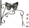 Crochet à fleurs Relaxdays avec papillon, support mural Voir les images du produit 1