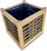 Blumentopf Rechteckig aus Weide und Holz - Pflanzgefäß für Produktbild-Vorschau 3