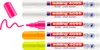 A set of five edding chalk markers in different colors, with one marker cap and a swatch of pink chalk marker ink shown. Anteprima dell’immagine prodotto