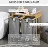 HOMCOM Wäschekorb Wäschebox mit 2 abnehmbaren Wäschesacke Produktbild-Vorschau 4