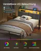 VASAGLE Metallbett 120 x 200 cm mit LED-Beleuchtung, Produktbild-Vorschau 7