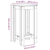 A line drawing of a bar table with dimensions indicated. Anteprima dell’immagine prodotto