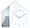 Karlsson - Wanduhr Sitting Cat - Weiß - 24.9x24.9x27cm Produktbild-Vorschau 1