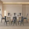 Supfine Set de 8 chaises de salle à manger empilables,métal Voir les images du produit 2