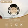 Vintage Deckenleuchte Flur, LED Vintage Deckenlampe, Produktbild-Vorschau 6