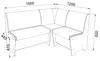Rodnik Eckbank Tunis Grau 150x120 cm – Küchenbank mit Produktbild-Vorschau 5