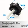 Bituxx 10x Rändelschraube Feststellschraube M6 x 30 mm Produktbild-Vorschau 1