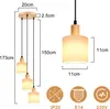 ZMH Pendelleuchte Holz Weiß Esstischlampe Vintage Produktbild-Vorschau 4