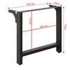 Wiltec Tischbeine aus Stahl 2er Set 100x72cm Vierkantrohre Produktbild-Vorschau 3