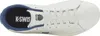 A top-down view of a white K-Swiss sneaker with blue accents. Produktbild-Vorschau