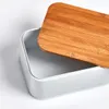 Zeller Brotkasten m. Bamboo Deckel, Metall, matt weiß - Produktbild-Vorschau 7