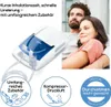 A couple is relaxing while a Beurer inhaler is shown in the foreground with descriptive text and icons. Produktbild-Vorschau