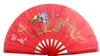 003 Tai Chi- Kung Fu Asia- Wand- Deko-China- Fächer Pvc rot Produktbild-Vorschau 1