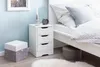 Noční skříňka WL5.704 31x49x31 cm Bílá matná se 3 zásuvkami Náhled obrázku produktu 3