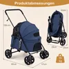Carrito para perros, plegable, con toldo solar ajustable, 2 Vista previa de la imagen del producto 3