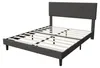 UnboxG Polsterbett 160x200cm Graues Leinen, Gepolstertes Produktbild-Vorschau 12
