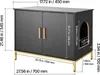 VEVOR Katzenschrank, 700x450x545 mm, Katzentoilette mit Produktbild-Vorschau 8