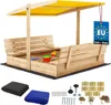Pískoviště KOTARBAU® se střechou 140 x 140 cm, dřevěné, s Náhled obrázku produktu 1