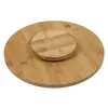 Bambus Drehteller Ø 35 cm - Käse Servier Platte drehbar Produktbild-Vorschau 3