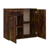 vidaXL Credenza rovere fumé 80x36x75 cm materiale a base di Anteprima dell’immagine prodotto 5