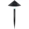 A black solar garden light with a conical shade and a pointed stake for insertion into the ground. Anteprima dell’immagine prodotto
