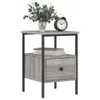 The Living Store Nachttisch Grau Sonoma-Eiche 34x36x50 cm Produktbild-Vorschau 4