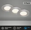 LED Einbauleuchten 3er Set 4,9W silber 4000K Kunststoff Produktbild-Vorschau 2