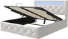 Letto imbottito Fortuna Lai 140x200 cm, LED, idraulico, Anteprima dell’immagine prodotto 6