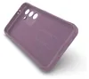 The inside of a purple phone case is shown against a white background. Produktbild-Vorschau
