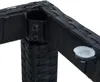 Close-up of the corner joint of a black polyrattan furniture piece. Produktbild-Vorschau