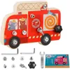 Holz Schraubbrett Motorikspielzeug Montessori Schraubbrett Produktbild-Vorschau 1