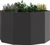 vidaXL Pflanzkübel Schwarz 60 x 60 x 35 cm Stahl Produktbild-Vorschau 3
