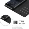 A close-up view of a black phone case with a phone inside, showing the screen and the case's features. Náhled obrázku produktu