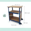 Pracovný stôl Relaxdays, s kolieskami, rozmery: 69,5 x 72,5 Náhľad obrázku produktu 4